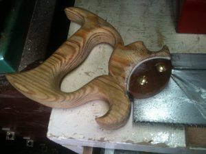 Modified tenon-saw handle